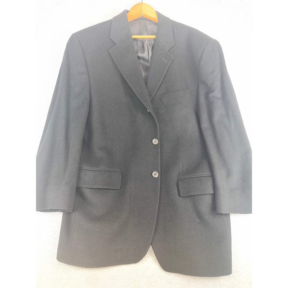 Ralph Lauren Mens 42R Black 100% Camel Hair‎ Blazer Sport Coat Made in Canada